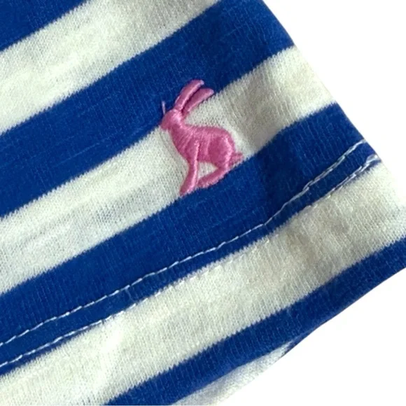 Joules Girls Size 5Y Blue White Striped Long Sleeve Top Shooting Star Appliqué - Picture 5 of 8